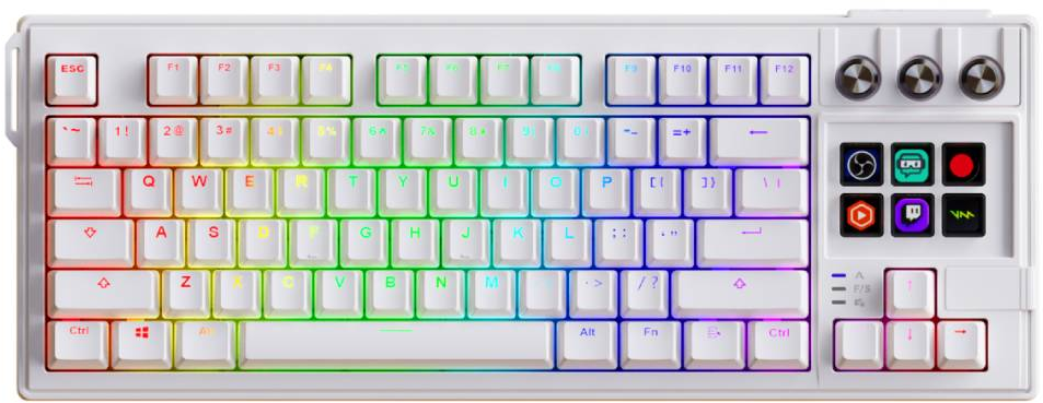 Exodia Mantra K1 Pro Stream Deck (White / Red Switch)