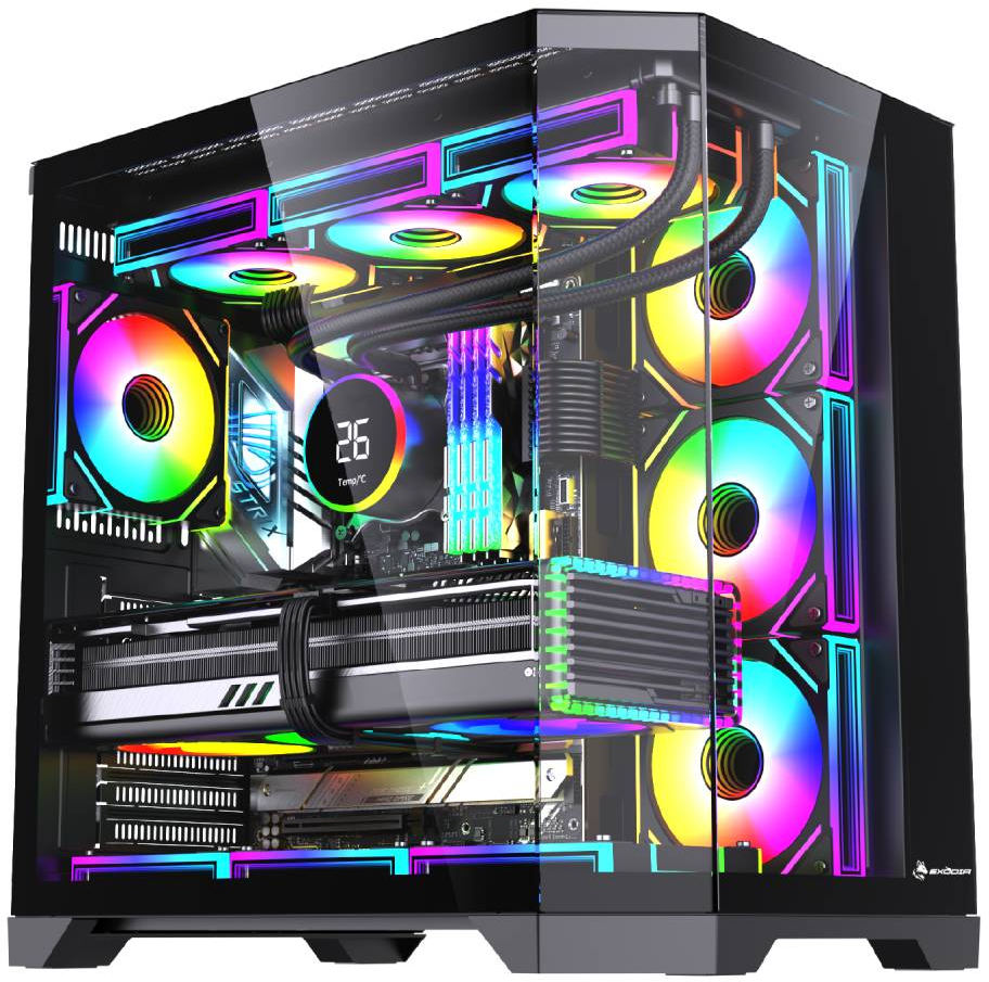 Exodia Panel Zro - Black (6 Ventiladores)