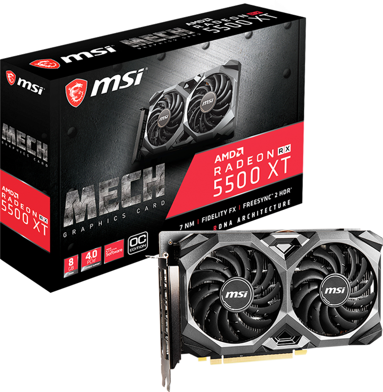 MSI Radeon RX 5500 XT MECH 8G OC [RX 5500 XT MECH 8G OC]