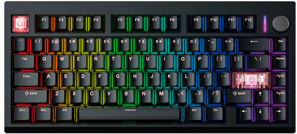 Fantech MK921 Maxfit8 QMK Black - Switch Brown (clone)