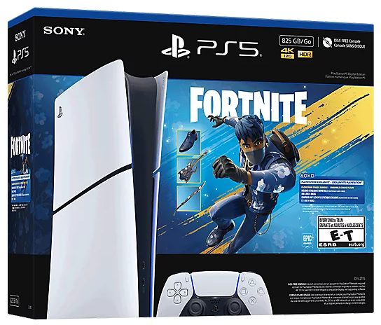 Sony PlayStation 5 Slim 825 GB (All-Digital / Glacier White) + Fortnite Flowering Chaos Bundle
