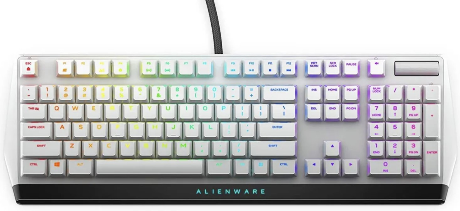 Alienware Low-Profile RGB Gaming Keyboard - White (AW510K)