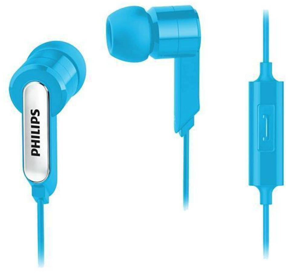 Philips Headphones with Mic - Blue (SHE1405BLS)