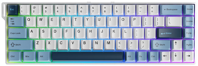 Ajazz AK680 V2 - Blue White / Dark Blue (Arctic Isle Switch)