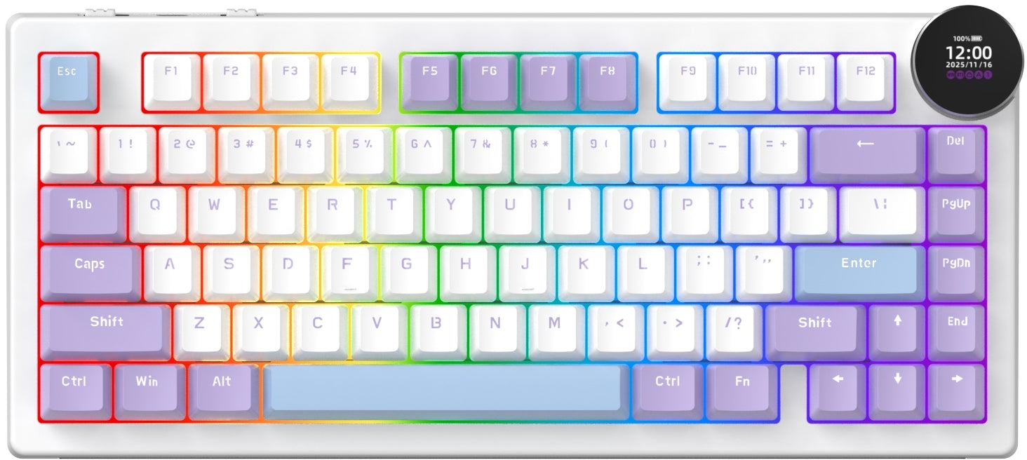 Ajazz AK680 V2 tri mode - Esports Edition Blue / White (Arctic Isle Switch)