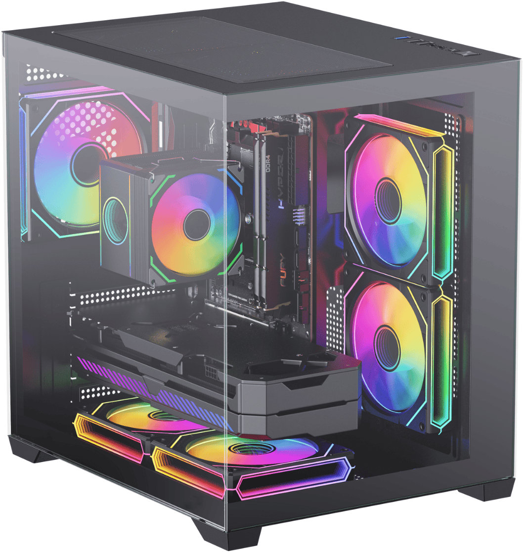 Hex Gaming Crystal Cube - Black