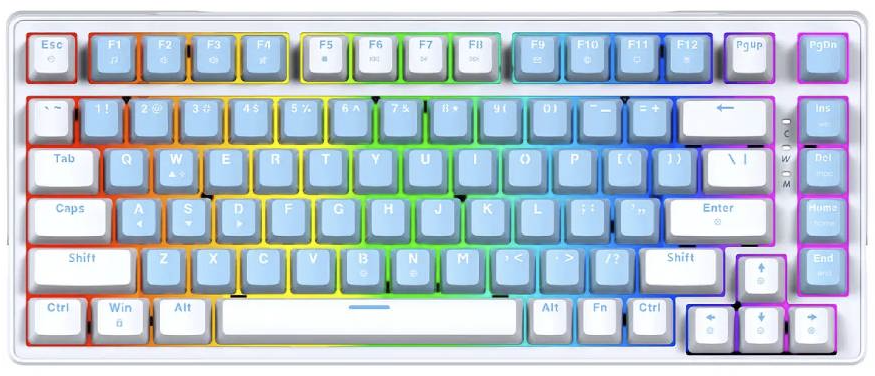 Fantech ATOM X83 MK612 AME Edition - Blue/White / Taro Switches