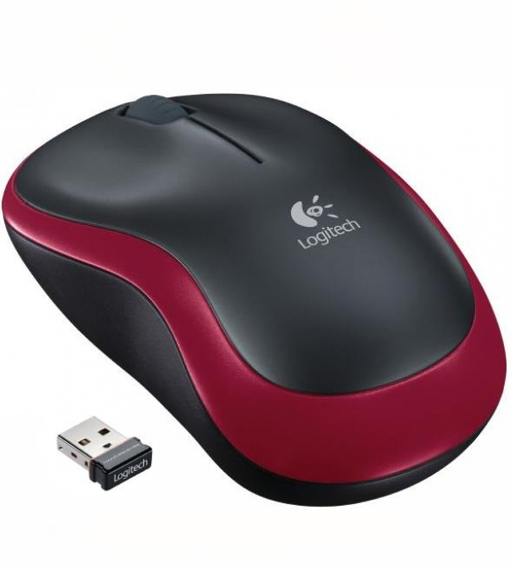 Logitech M185 - Black / Red (910-002240)