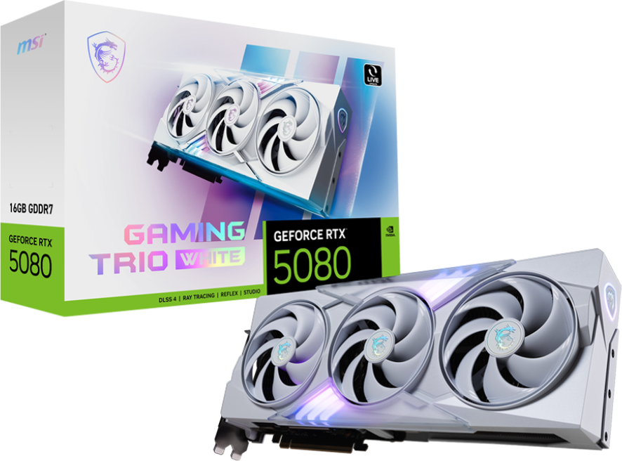 MSI GeForce RTX 5080 16G GAMING TRIO OC WHITE [G5080-16GTCW]