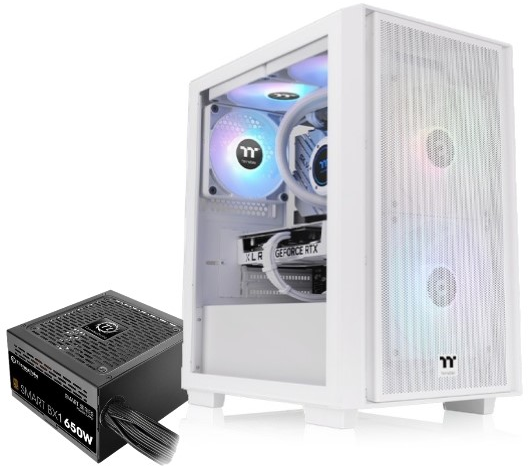 Thermaltake Versa H16 TG ARBG + PSU (Snow) (CA-3Y8-65S1WG-00)