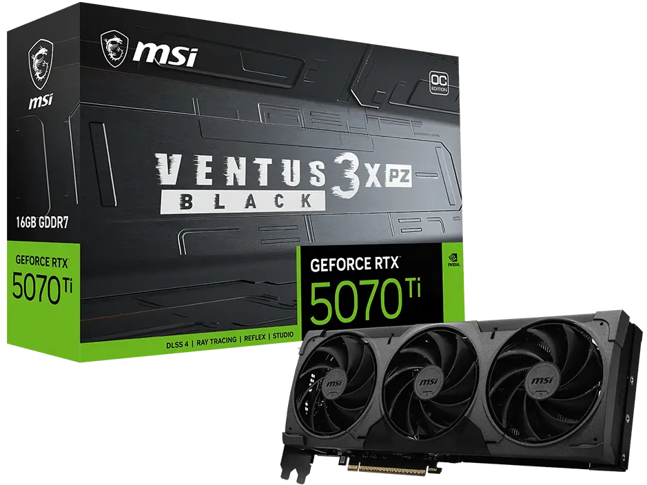 MSI GeForce RTX 5070 Ti 16G VENTUS 3X PZ OC (clone) [G507T-16V3ZC]