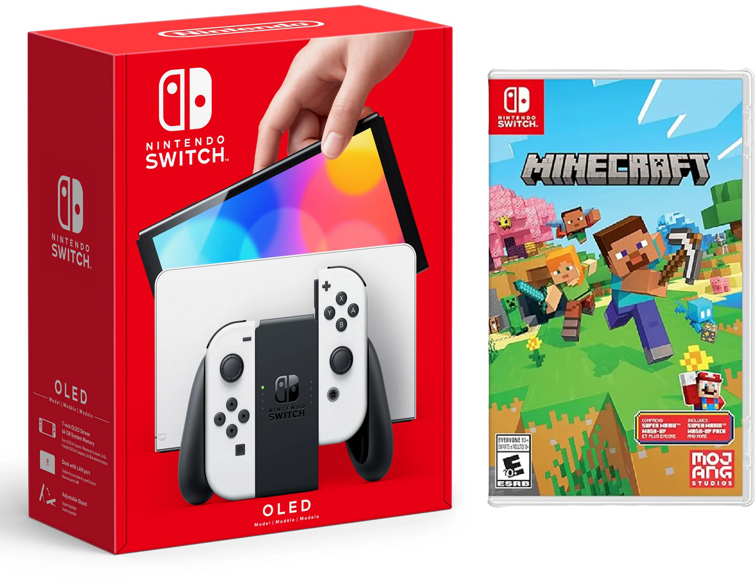Nintendo Switch OLED White + Minecraft